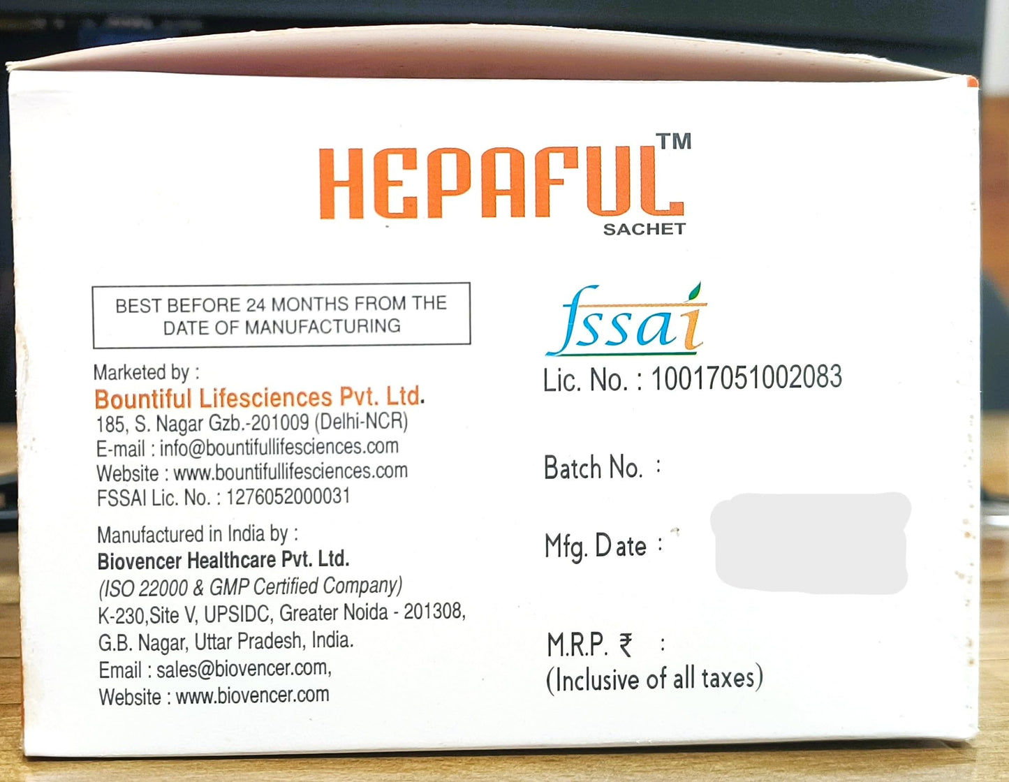 Hepaful, L-Ornithine L-Aspartate Granules, Orange Flavor, 5g Sachet, Oral Administration