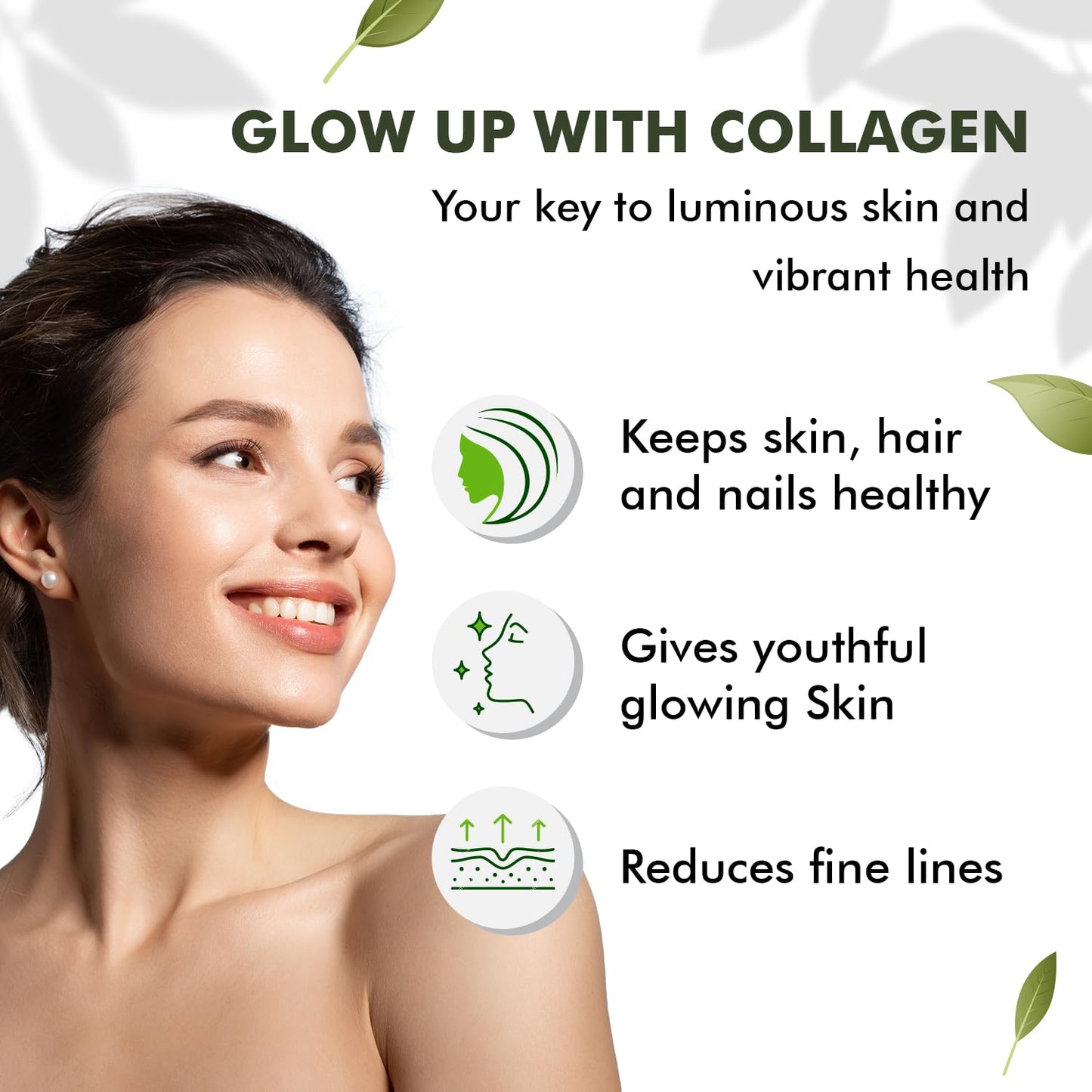 Sprowt Plant Based Collagen Builder 200GM for Youthful & Glowing Skin. Collagen Powder for Men and Women. Collagen Supports Beautiful Skin, contains Amla, Vitamin C and Guava