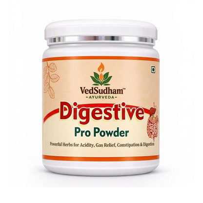 Vedsudham Ayurvveda Digestive Pro Powder for Gas Relief, Acidity Relief, Ayurvedic Digestive Health Care | Fast-Acting, Gentle & Effective Help Relief for Bloating & Acidity | Suitable for Men & Women (300 Gram)
