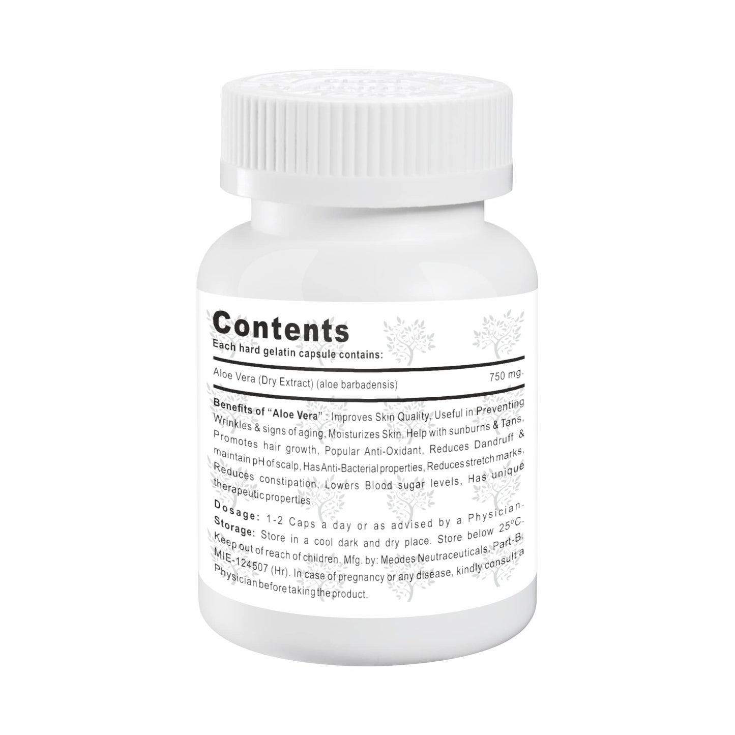 CROSSLANDS Pure Extract of Aloe Vera Capsules | 750mg | Boosts Immunity | Improves Digestion & Liver Functions | Eliminates Toxins | Helps in Weight Management | Improves Skin Quality | Removes Dead cells | Aid Wound Healing & support blood sugar levels |