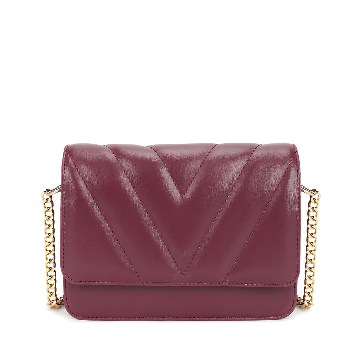 Fastrack Pop Sling | Faux-Leather Women’s Handbag | Hardware with Chain Strap, Magnetic Closure & Smart Organised Compartment