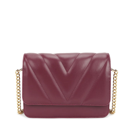 Fastrack Pop Sling | Faux-Leather Women’s Handbag | Hardware with Chain Strap, Magnetic Closure & Smart Organised Compartment