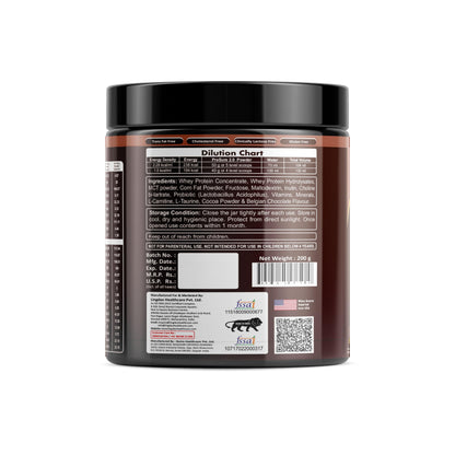 PreSure 2.0 HIGH PROTEIN HIGH CALORIE Whey Protein Powder Chocolate Flavor For Men And Women_(200 gm)