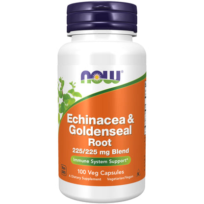 Now Foods Echinacea & Goldenseal Root, 100 Caps
