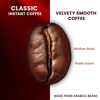 Bevzilla 48 Classic Instant Coffee Sachets | Arabica Coffee | Perfect for Espresso, Latte & Cappuccino | Enjoy Hot & Cold Brews | 96g