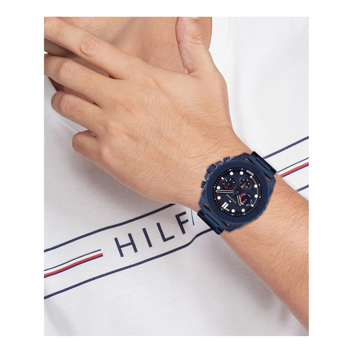 Tommy Hilfiger Morgan Quartz Analog with Blue Dial Blue Stainless Steel Strap Watch for Men - TH1710691