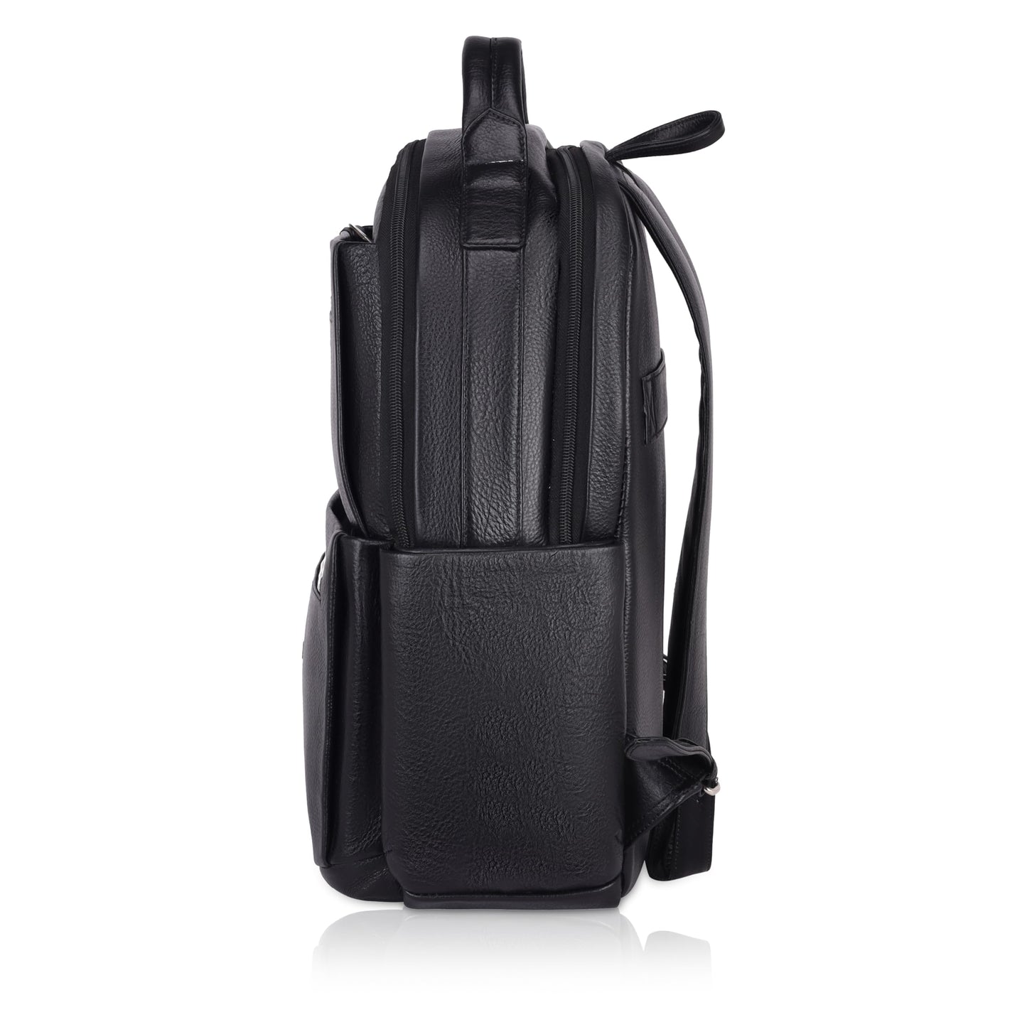 DORPER MONEY HILL Genuine Leather Backpack laptop Bag Stylish Durable Office Use Professional Bag for Men Women (ELITE BLACK, Leather)