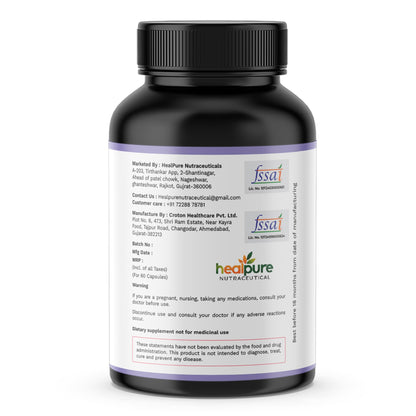 HEALPURE NUTRACEUTICAL Sleep well Support with Melatonin. Valerian root extract. Chamomile flower extract, L- Theonine and Magnesium Bisglycinate for Restful Sleep and Relaxation- (60 Capsules)