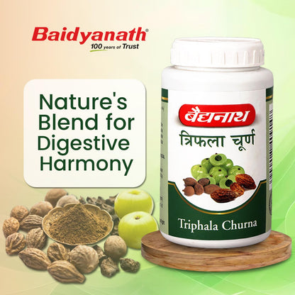 Baidyanath Triphala Churna - 400gm | Supports Healthy Digestive Tract | Helpful in Bowel Wellness, Acidity & Gas Relief (Pack of 1)