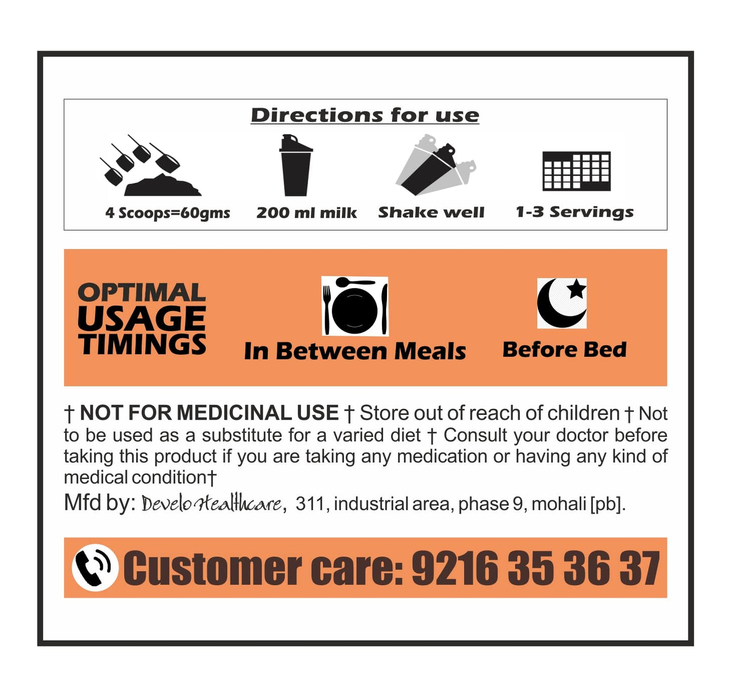 Develo Whey Protein Powder - 500 g (Kesar Badam)- image 5