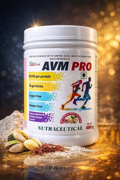RITE AID HEALTH CARES AVM PRO Nutraceutical Protein Powder with Amino Acid, Multivitamins & Multiminerals | Nutritional Drink Mix to Help Support Daily Protein Supplement (480g)