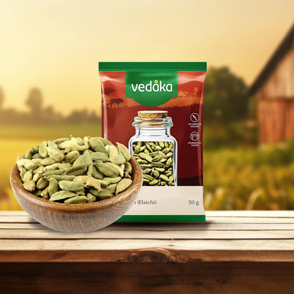 Amazon Brand - Vedaka Whole Cardamom (Elaichi), 50g