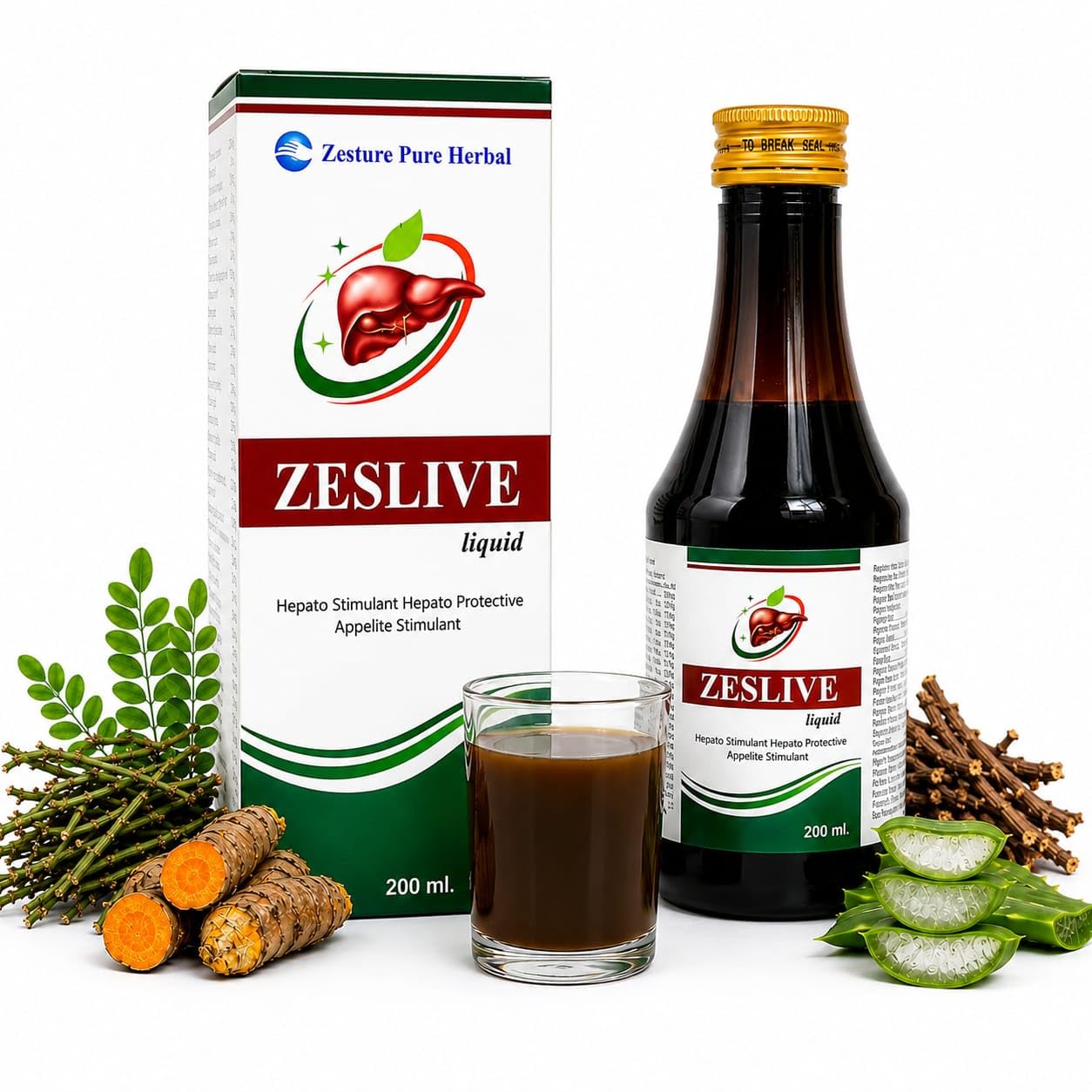 Zeslive Ayurvedic Liver Care Syrup | Herbal Liver Support | 200 ml