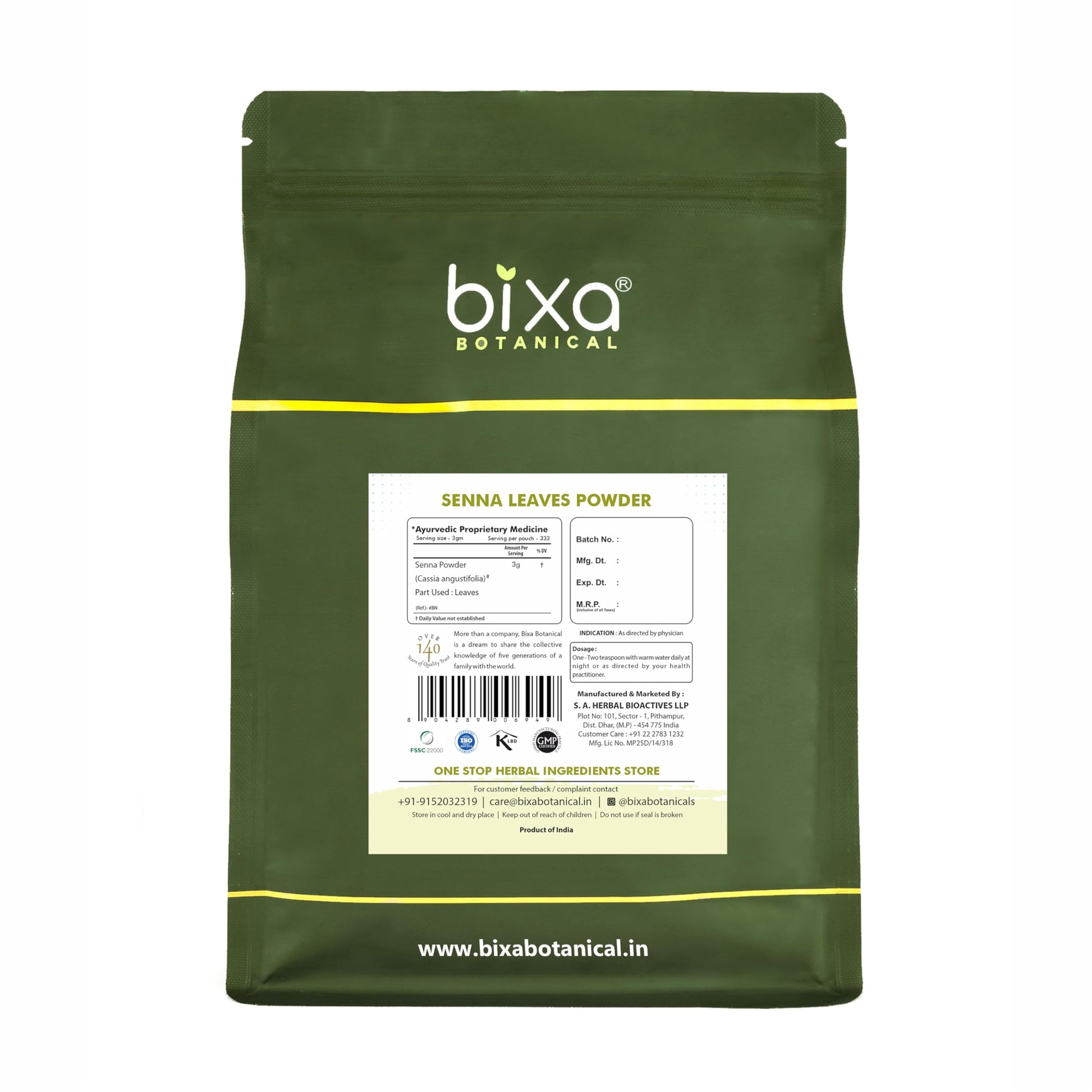 Senna Leaves Powder 1kg (Cassia Angustifolia), Natural Herbal Laxative,- image 3