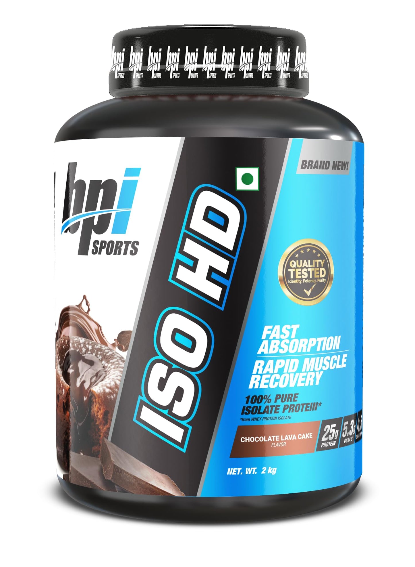 BPI Sports ISO HD Whey Protein Isolate Powder | 25g Protein | Fast Digesting Lean Muscle Protein | Chocolate Lava Cake Flavor | 2kg