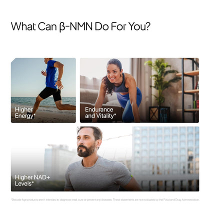 NMN Supplement 500 mg | 99% Pure NMN for Anti-Aging, NAD+ Boost & Cellular Energy | High Absorption Nicotinamide Mononucleotide | Longevity & DNA Repair Support | 30 Vegan Capsules