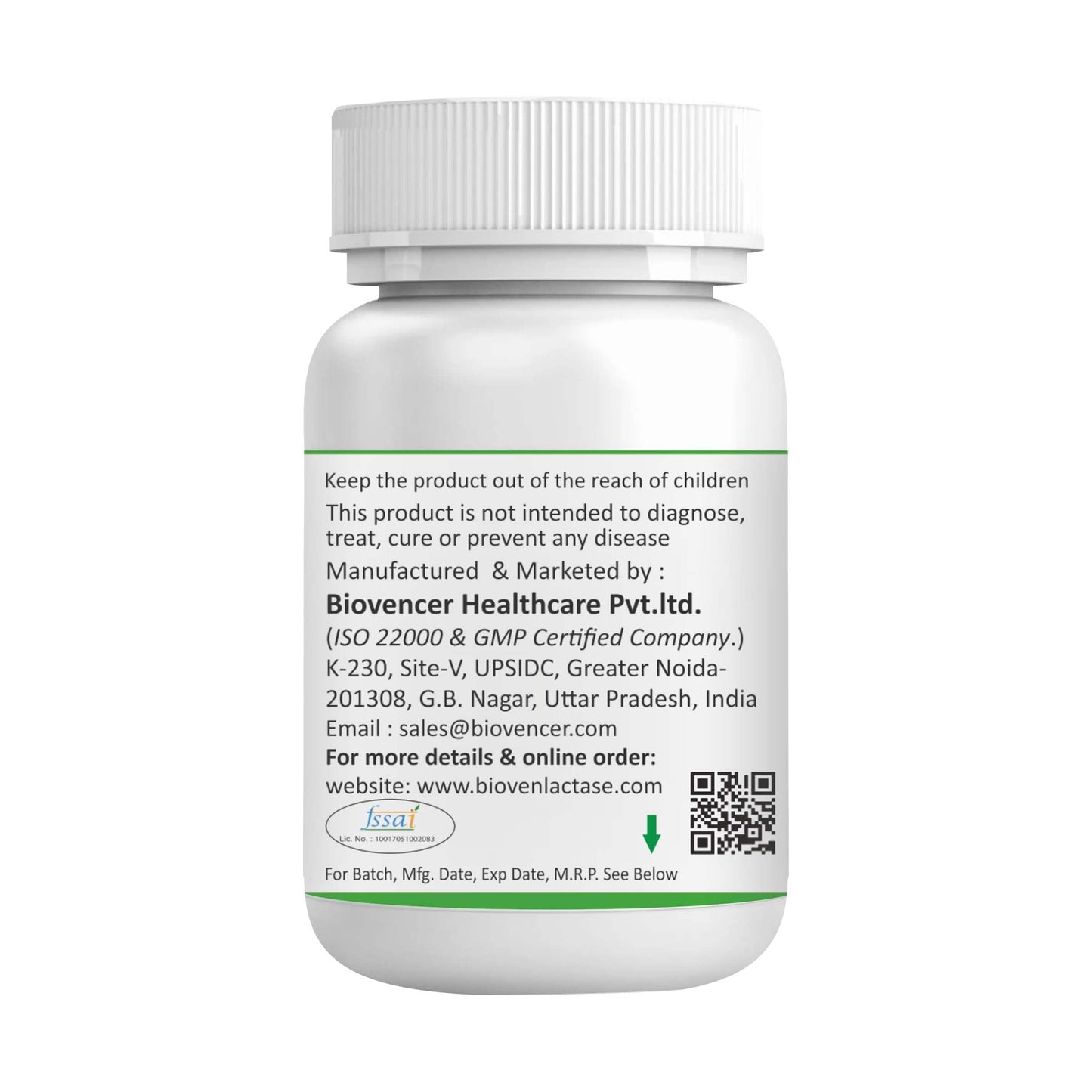 Biovencer Lactase Enzyme 60 Vegetarian Capsules-9000 FCC ALU | Supports Lactose Digestion | Dairy Relief Supplement | Fast-Acting, Non-GMO, Gluten-Free |