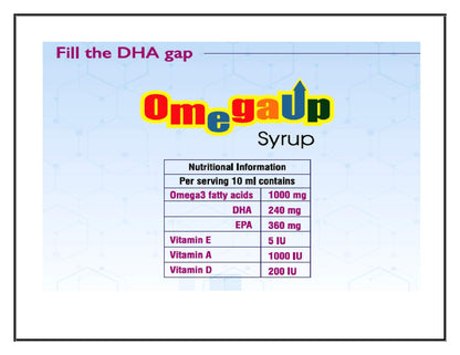 Omegaup Syrup 200ML Proindia Health Care for Brain Development Tonic (200 Ml)