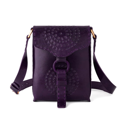 Goatter Genuine Leather Handmade Girls And Women’s Small Cross Body Sling Bag For Daily Use (Purple)