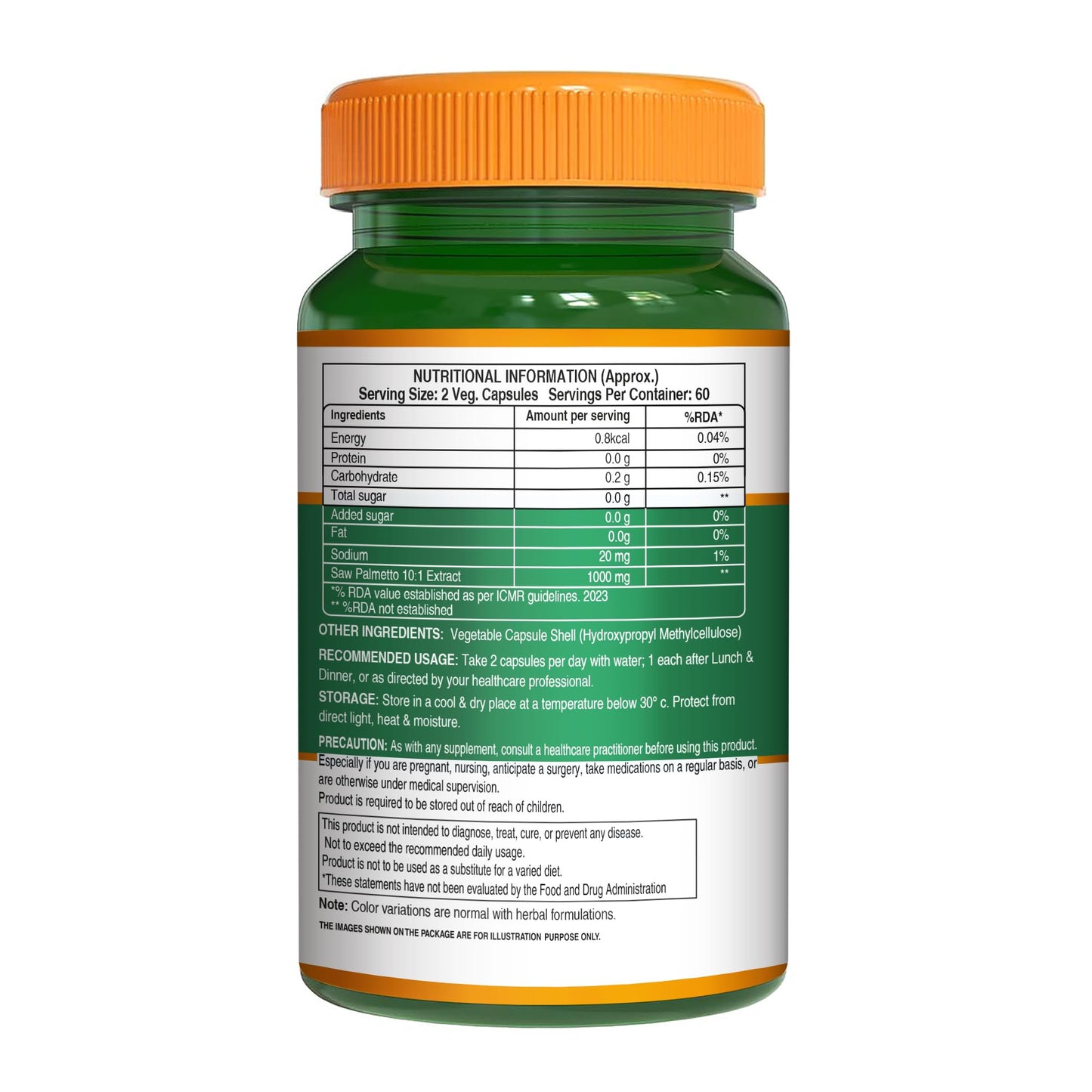 Pure Nutrition Saw Palmetto 1000mg Extract | 120 Vegan Capsules | Supports Prostate Health | Boosts Urinary Function | Natural Herbal Supplement