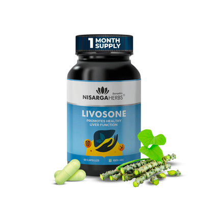 Nisarga Herbs Livosone Remove Toxins & Supports Healthy Liver Function, 100% Org