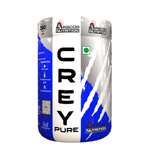 Arscor Nutrition Creypure – Pure Creatine Monohydrate Powder for Enhanced Muscle Growth, Strength, and Performance – Superior Absorption for Pre/post Workout (150 gm, Unflavoured)