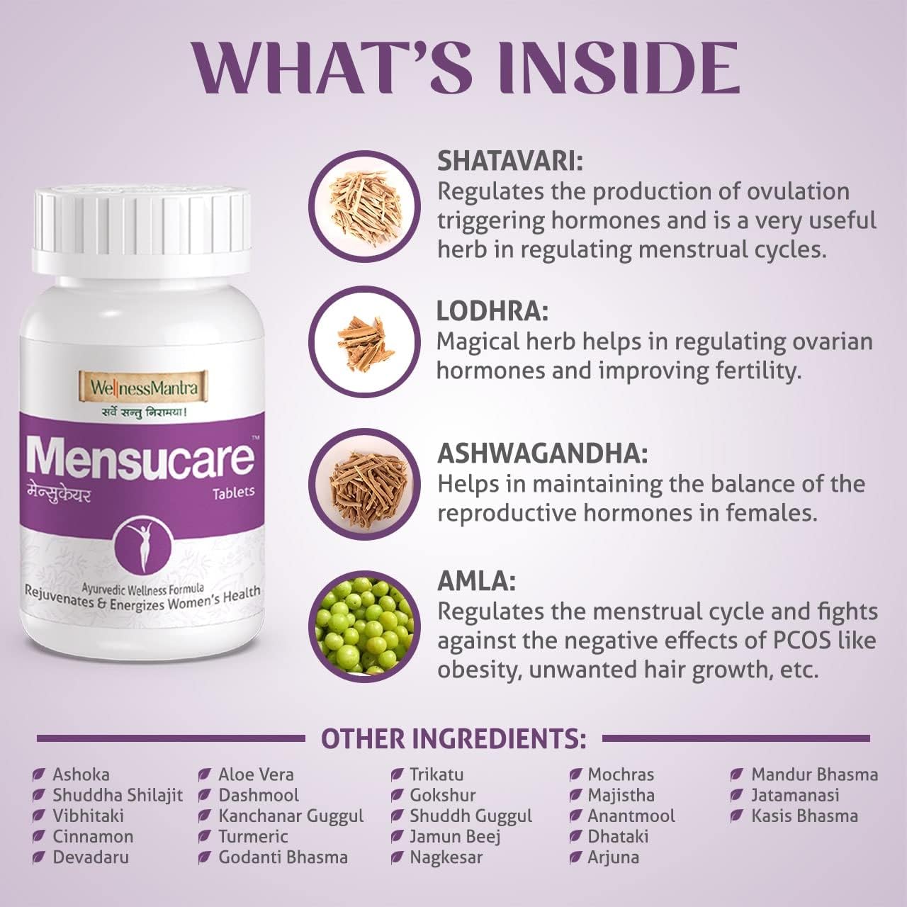 Wellness Mantra Mensucare|Ayurvedic 60 Tablets|To Regularize Menstruati- image 9