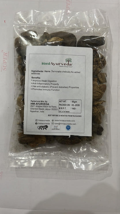 HMI AYURVEDA Triphala (Ratio 1:2:3) Raw, Whole (300 grams) - Harad, Baheda, Amla | 100% Pure and Natural, No Preservatives