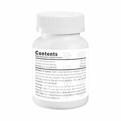 Crosslands Triphala Ayurvedic Capsules – Vitamin C & Antioxidants - 60 Capsules