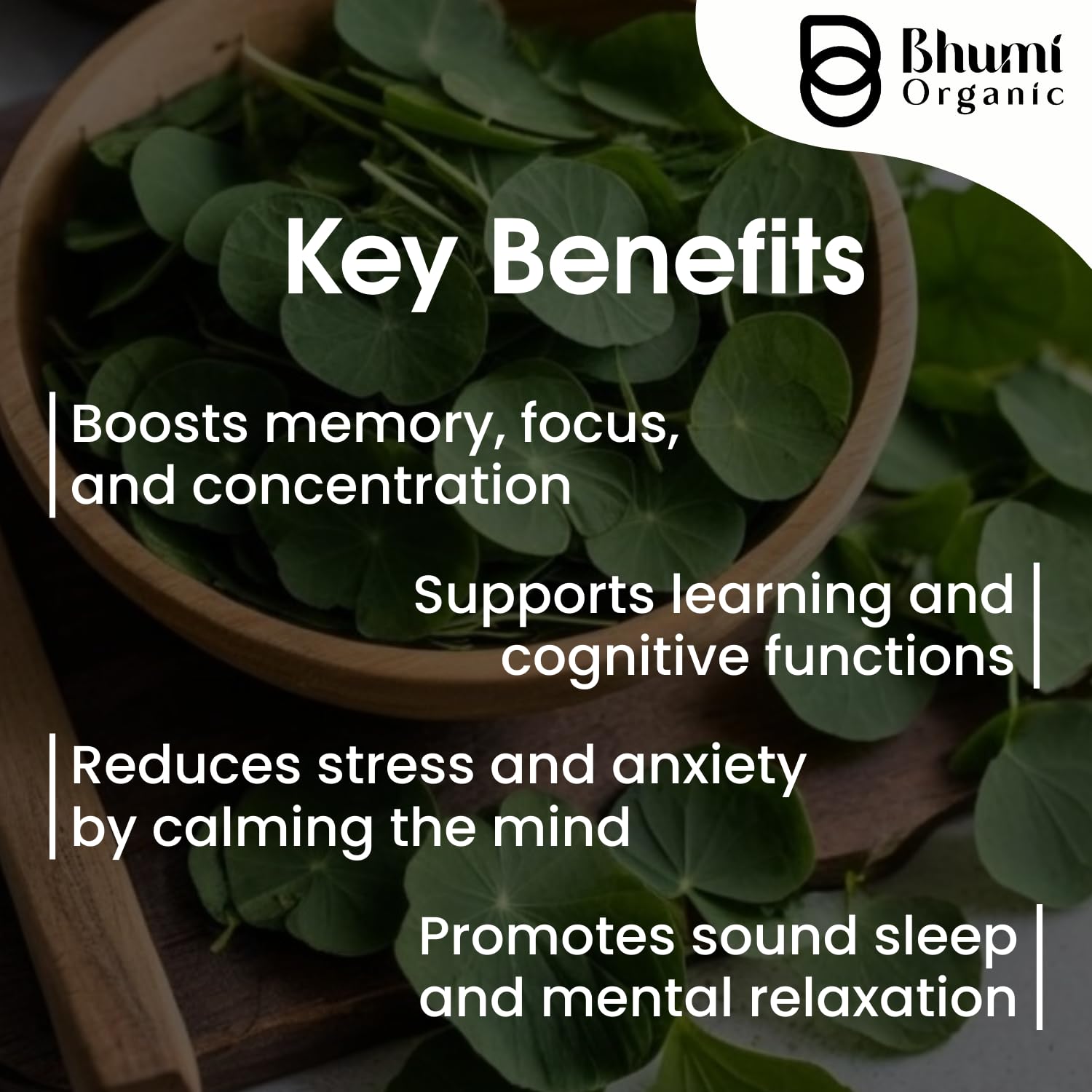 Bhumi Organic Natural Brahmi Powder, 200g, Bacopa Monnieri, Brain Tonic- image 5