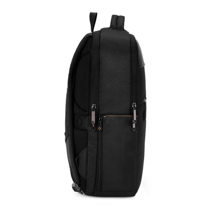 Nasher Miles Traverse Corporate Backpack | Premium Polyester & PU Laptop Backpack 24L | Ideal for Office, College, School & Travel | Men, Women, Boys, Girls (Black)