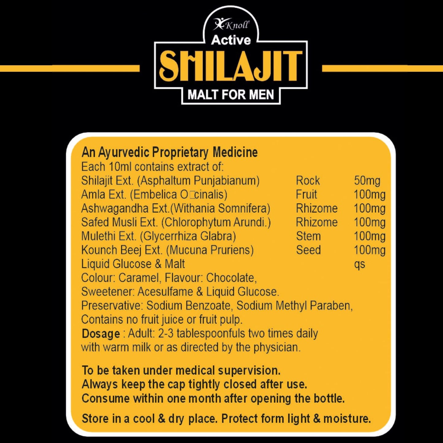 Knoll Healthcare Shilajit/Shilajeet Energy Made with 100% Pure with Ashwagandha for All Day Energy & Stamina for Men Highly Energetic Booster Daily tracker 400g Shilajit Malt Bottle Pack Of 1