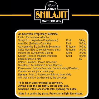 Knoll Healthcare Shilajit/Shilajeet Energy Made with 100% Pure with Ashwagandha for All Day Energy & Stamina for Men Highly Energetic Booster Daily tracker 400g Shilajit Malt Bottle Pack Of 1