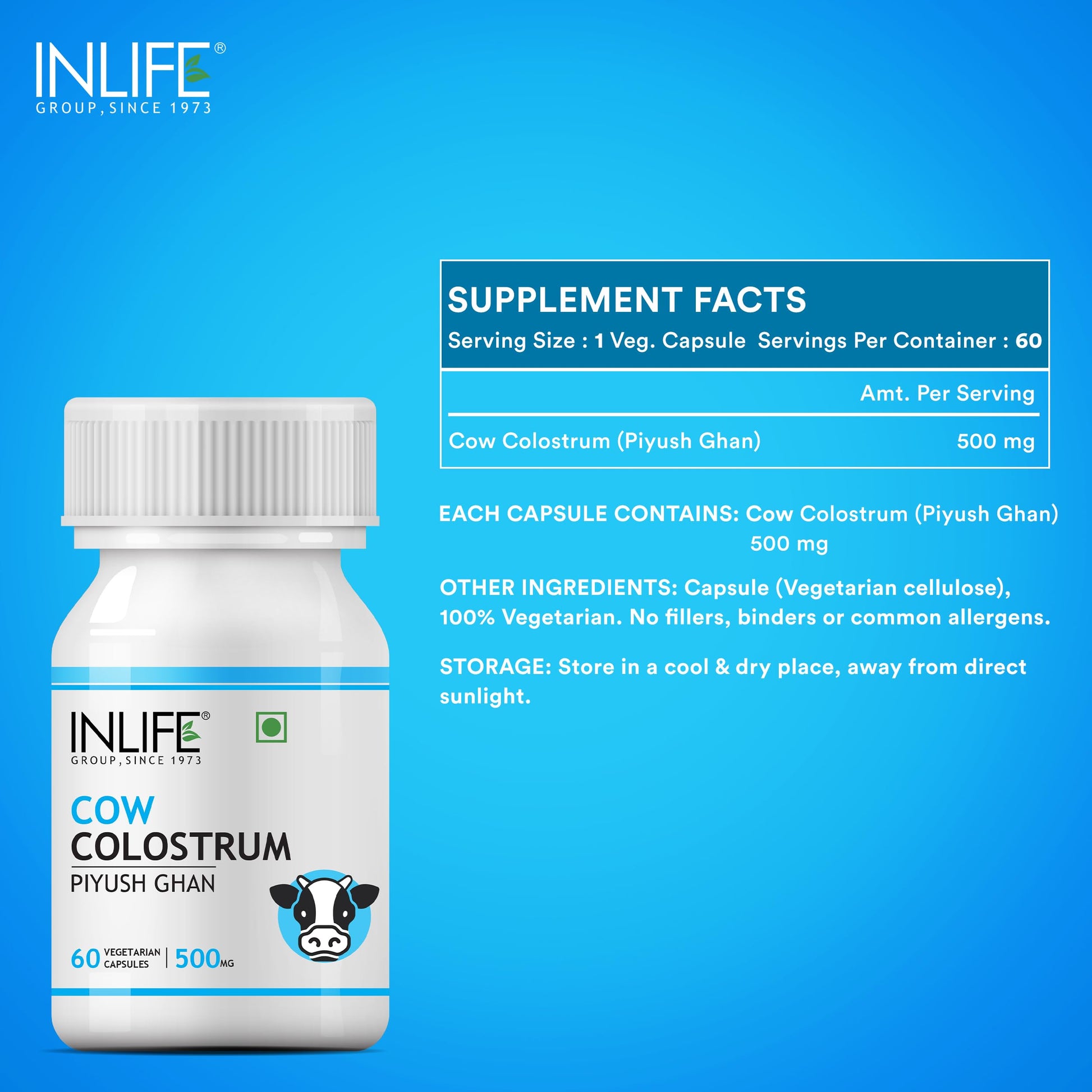 INLIFE Colostrum Capsules 500mg | Ayurvedic Immune & Gut Health Supplem- image 7