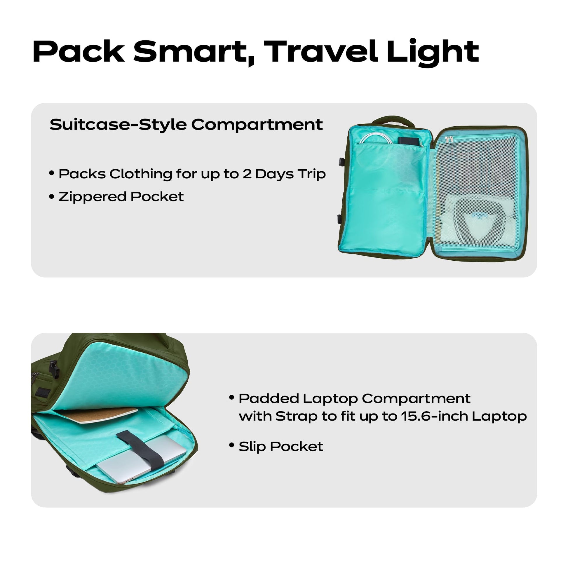 ONNIRICO Sunset Ridge Laptop Travel Backpack for Men & Women, 32L Jungl- image 7