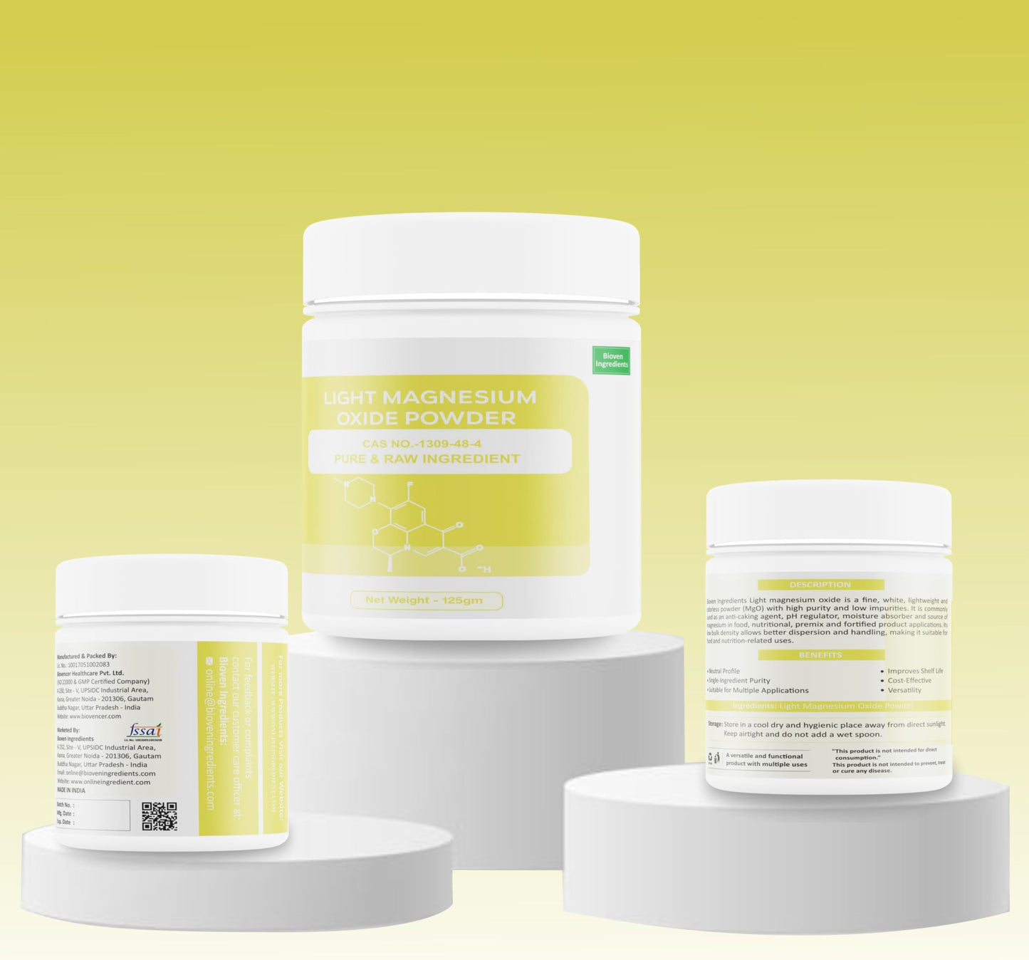 Bioven Ingredients Light Magnesium Oxide (gm, 125)