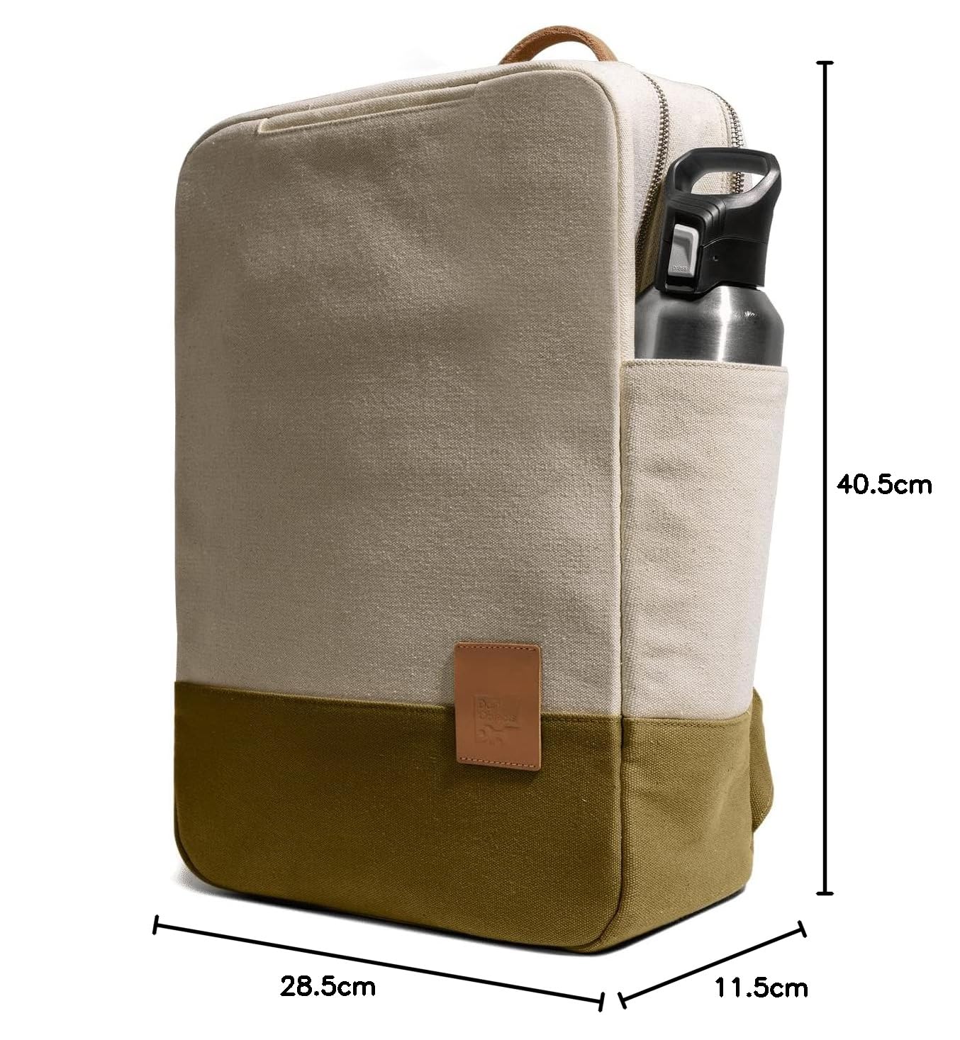 DailyObjects 9 to 9 Everyday Casual Laptop Backpack (16L) Fits Upto 15" Laptop | Unisex Shoulder Travel Bag | Durable Canvas Material | Zippered Compartment with Slip Pockets | Trolley Sleeve