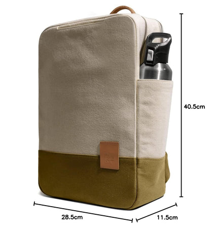 DailyObjects 9 to 9 Everyday Casual Laptop Backpack (16L) Fits Upto 15" Laptop | Unisex Shoulder Travel Bag | Durable Canvas Material | Zippered Compartment with Slip Pockets | Trolley Sleeve