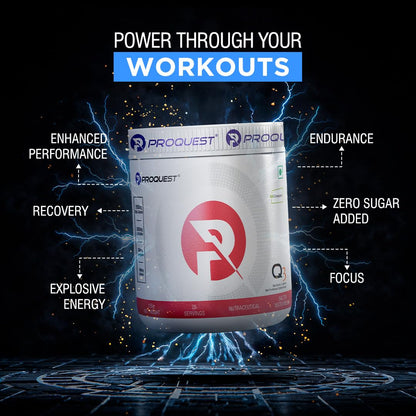 ProQuest Nutrition Q3 Pre-Workout Powder, Salted Watermelon, Flavour, 150g (25 Servings) | With Beta-Alanine & Creatine | Muscle Pump, Energy, Focus, Endurance & Performance | Zero Added Sugar