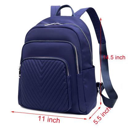 BMVMB Nylon Women Backpacks Casual Lightweight Strong Small Backpacks Fashion Rucksack Daypack for Women Lade Girl Teenager Blue, One Size
