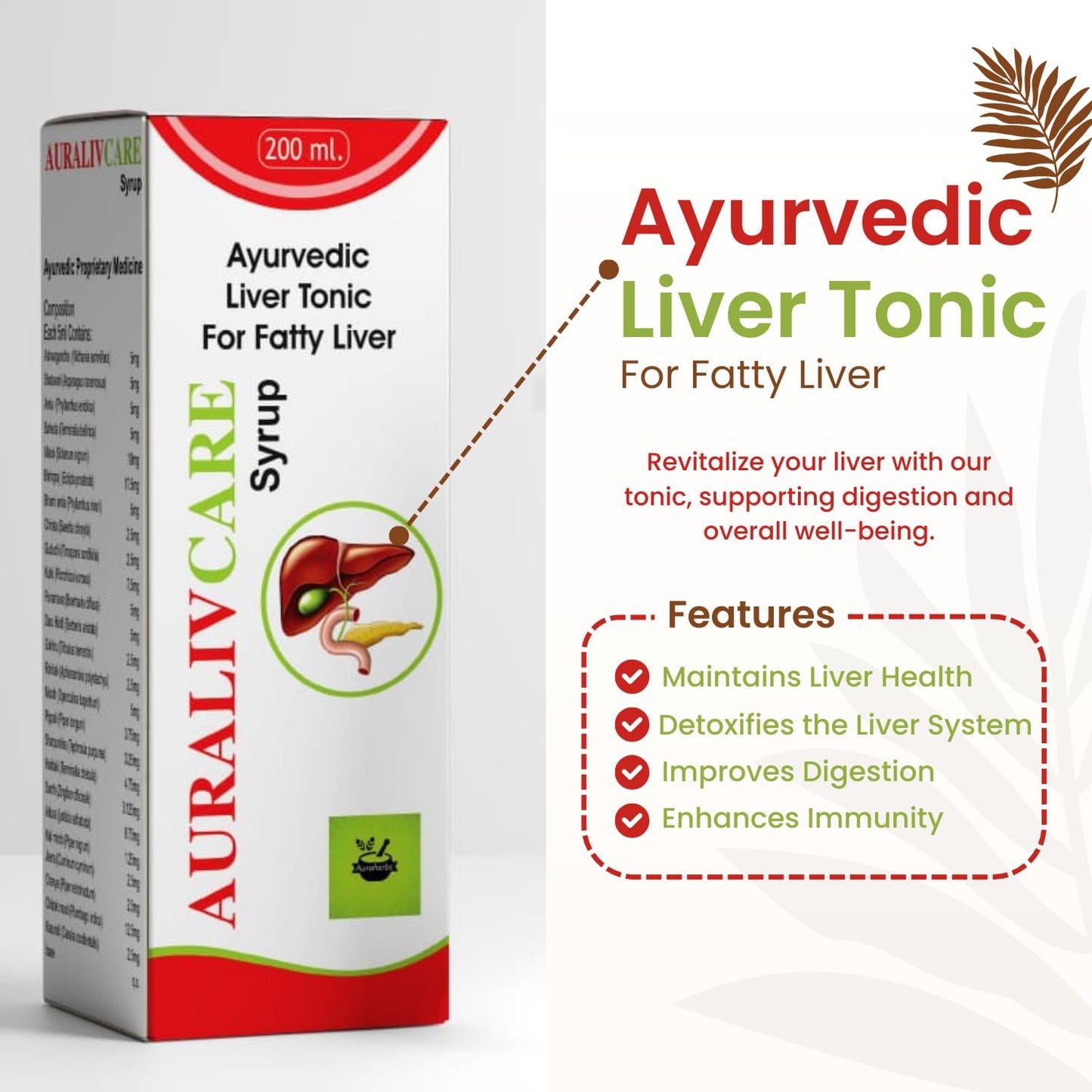 Liver Tonic for Fatty Liver | Liver Detox Tonic | Herbal Formula with 25 Ayurvedic Extracts | Liver Tonic - Pack of 2