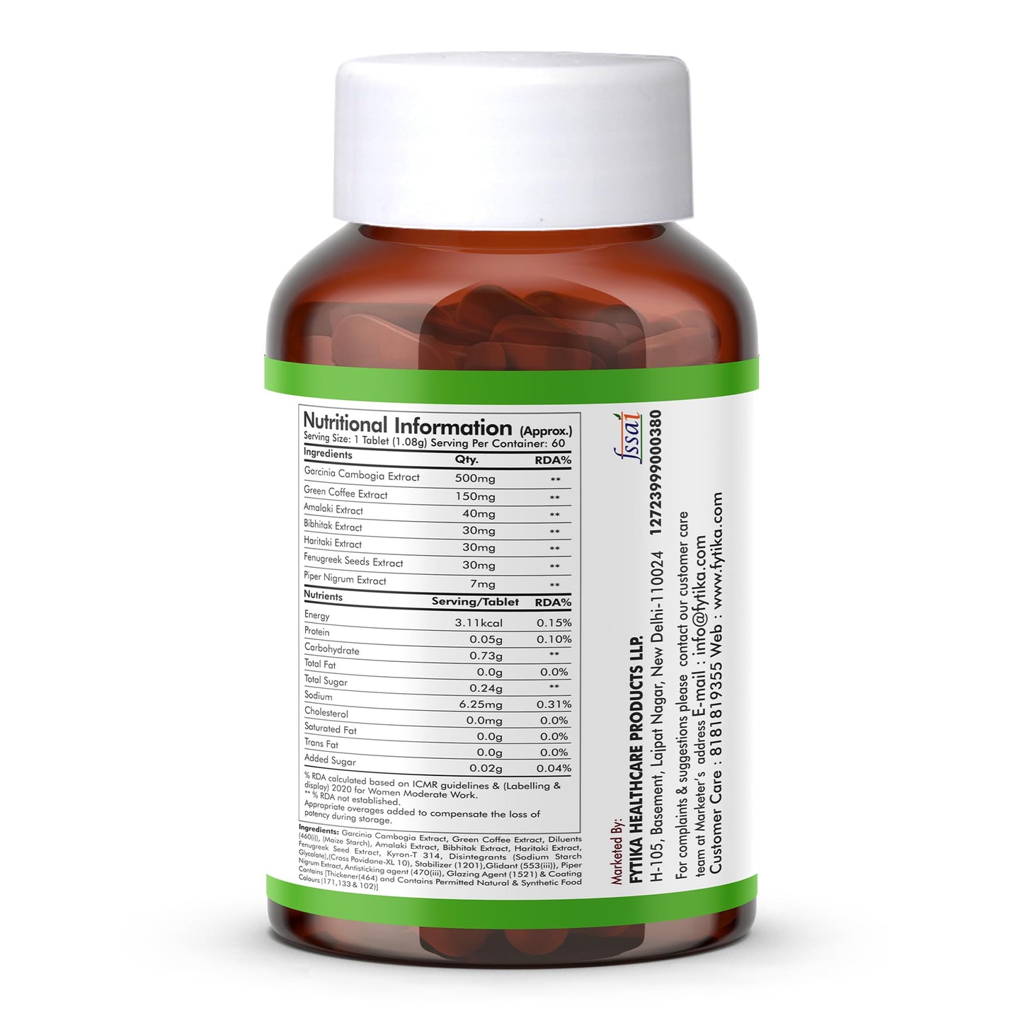 FYTIKA Let It Melt Weight Management Tablets for Men and Women | Herbal Formula with Garcinia Cambogia Green Coffee Triphala Supports Active Lifestyle Energy Balance | 120 Tablets Pack of 2
