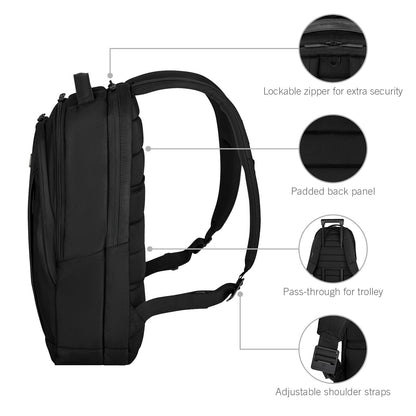 Victorinox Swiss Designed Altmont Professional Compact Laptop Backpack, Black, One Size, 16 IN (602151)