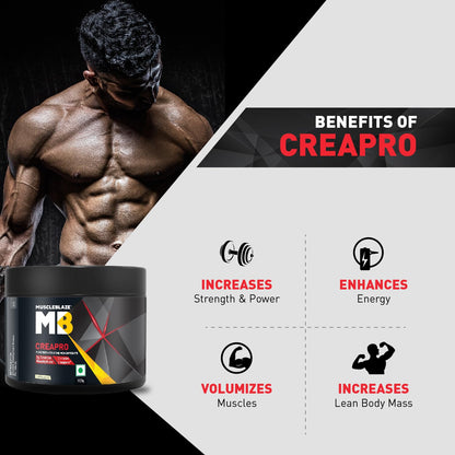 MuscleBlaze CreaPRO Creatine Monohydrate Powder with Creapure, Unflavoured (33 Servings, 100g)