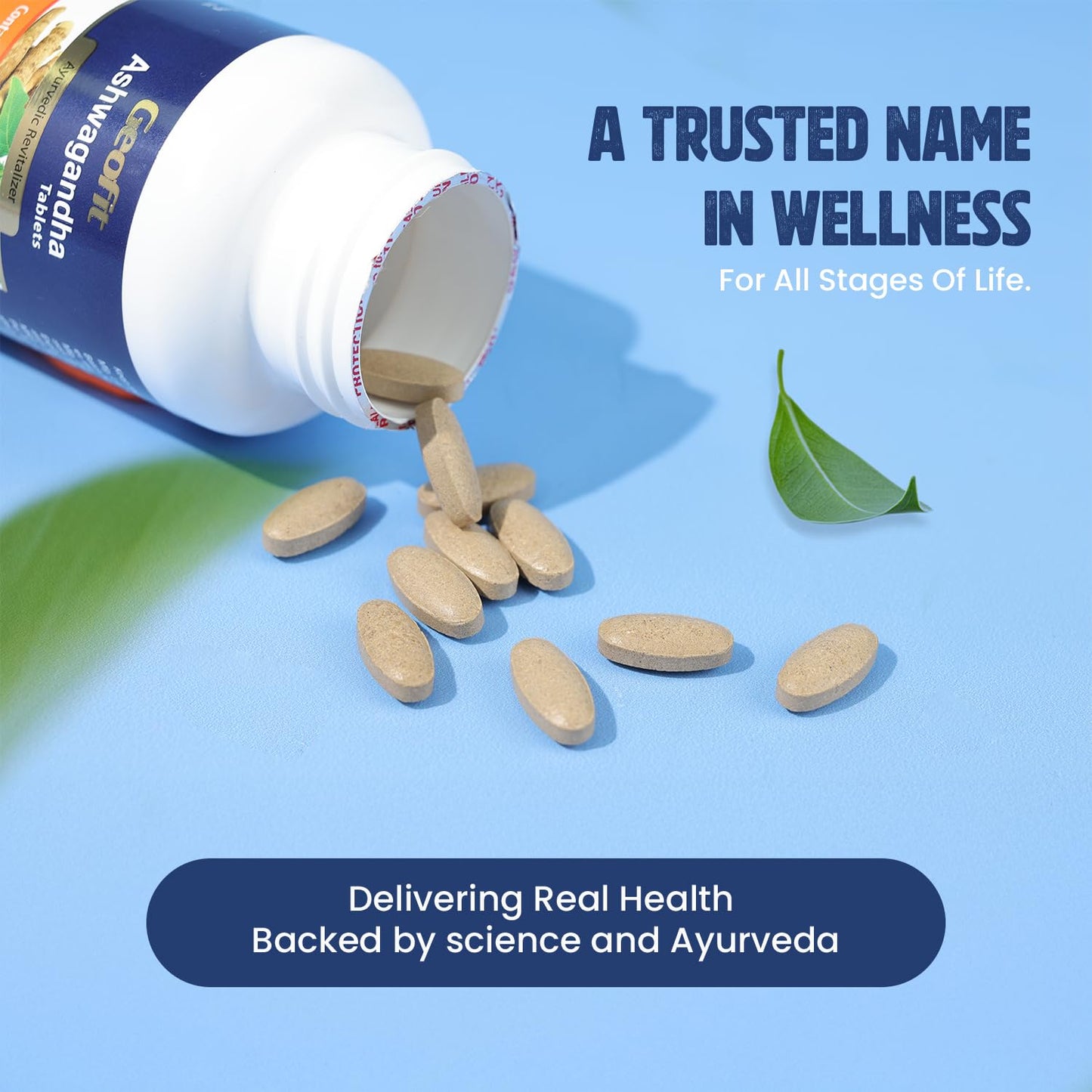 Geofit Ashwagandha 60 Tablets (Pack of 3) | Ayurvedic Tablets for Immunity Boosting Well Being & Increasing Strength & Stamina | Stress Relieving Tablet