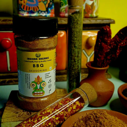 Indiana Organic BBQ - Authentic Smoked Seasoning - 100 g (No Onion and Garlic)