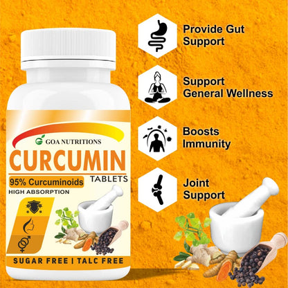 GOA NUTRITIONS Curcumin Supplements With Piperine (95% Curcuminoids), G- image 5