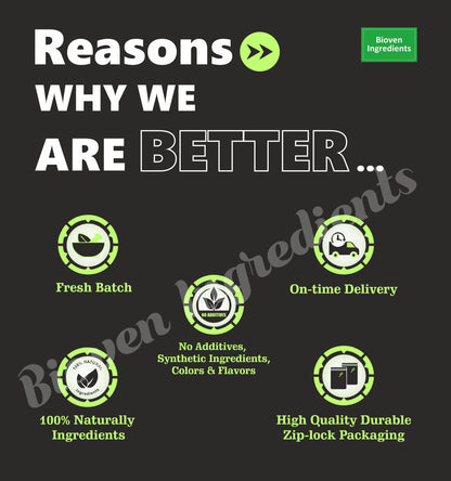 Natural Potassium Powder, Derived from 100% Natural & Organic Moringa Leaves Extract by Bioven Ingredients, Non-GMO Supplement, No Preservatives, Sugar, Gluten or Dairy Free Powder