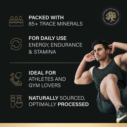 Sukham Purified Himalayan Shilajit/Shilajeet Resin 20g | 40 Servings | Supports Energy & Stamina | Ideal for Athletes & Gym | 100% Ayurvedic | Naturally Sourced, Safe Daily Supplement
