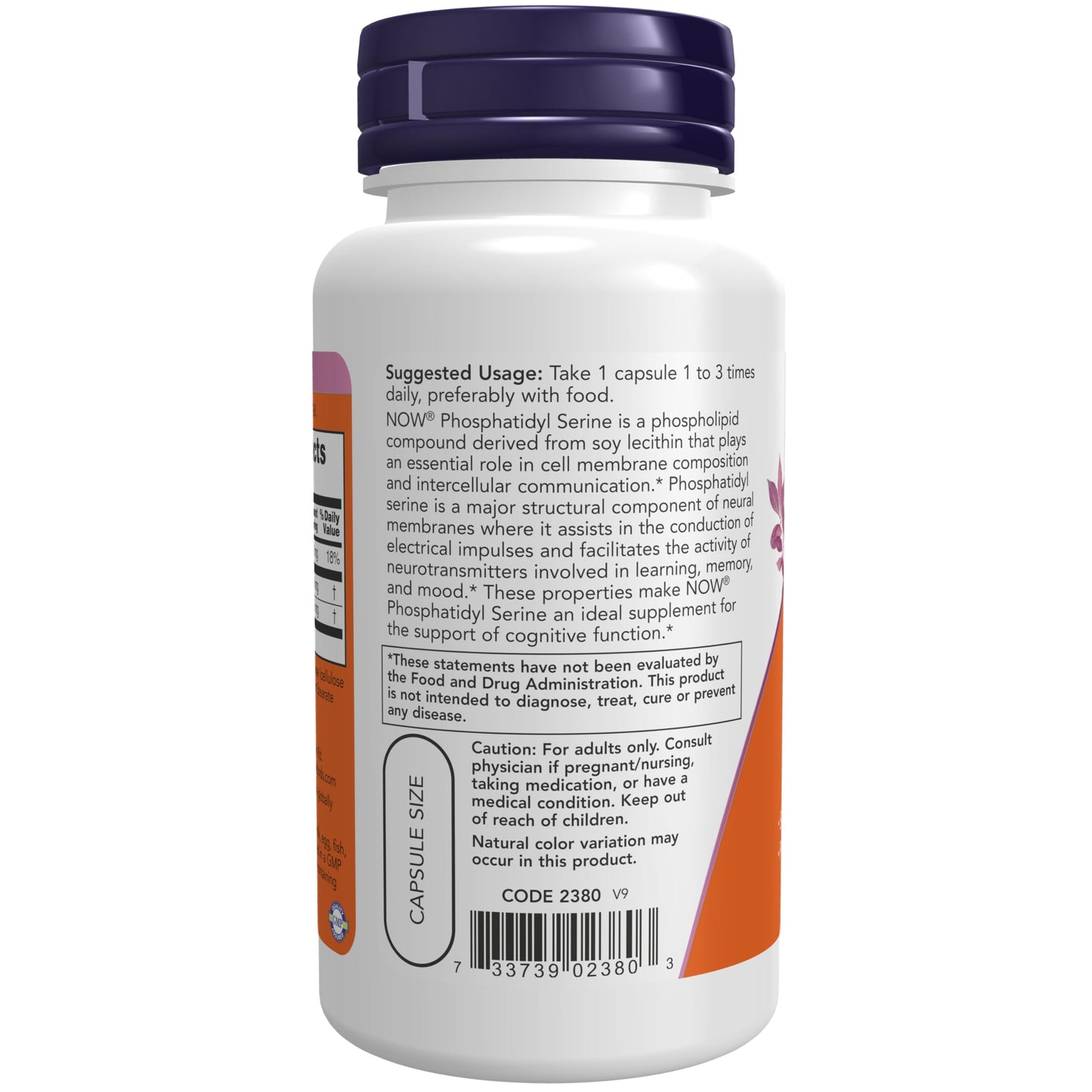 NOW Foods Phosphatidyl Serine 100mg, 60 Capsules